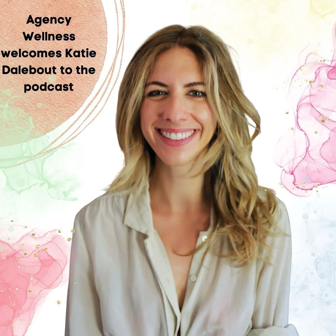 New episode of agency wellness the podcast is live. I love this human and I loved having this conversation with the incredible @katiedalebout . Katie has an amazing podcast @letitouttt and is a creative dynamo. She has huge heart energy and stands fo