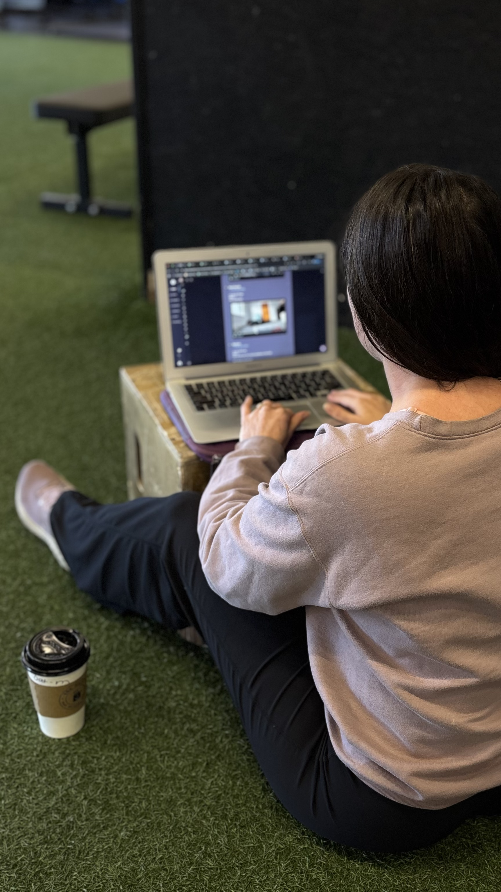 Project Fierce trainer reviewing personalized feedback for an online personal training client."