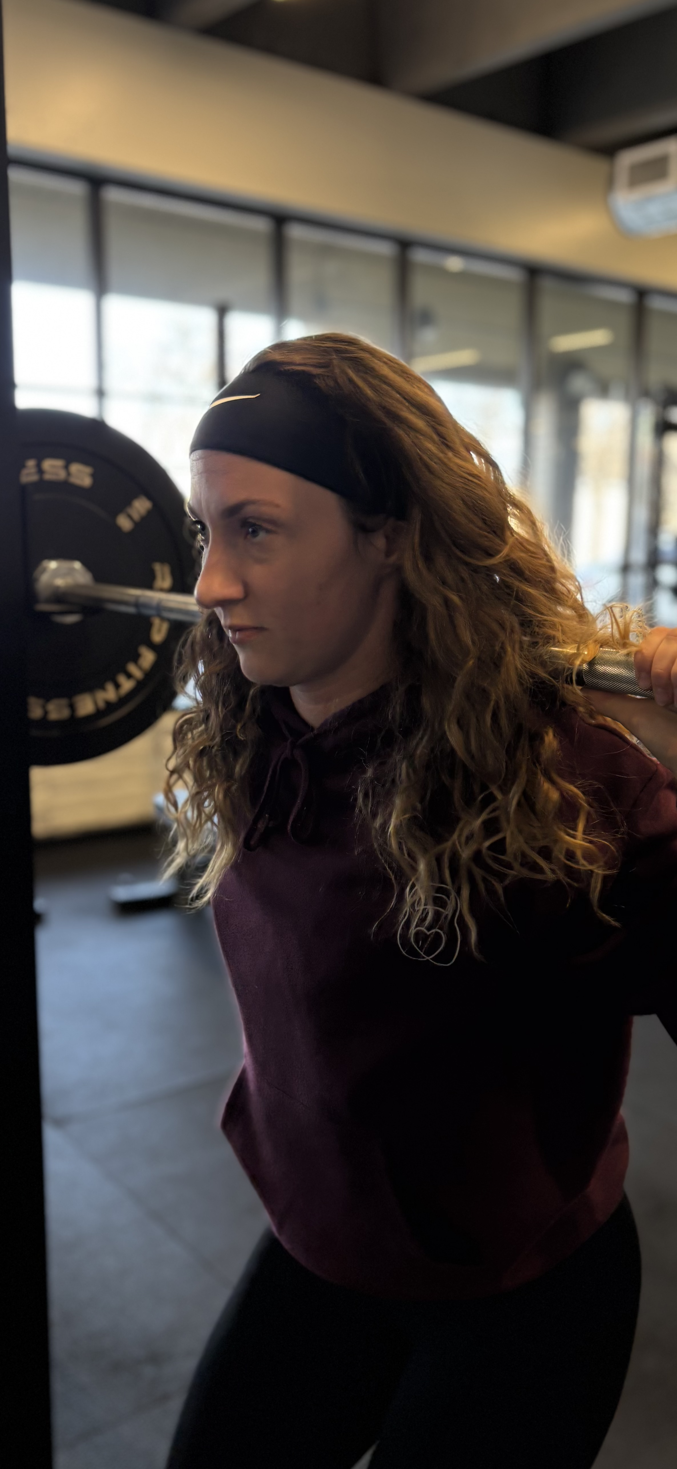 woman strength training with squats