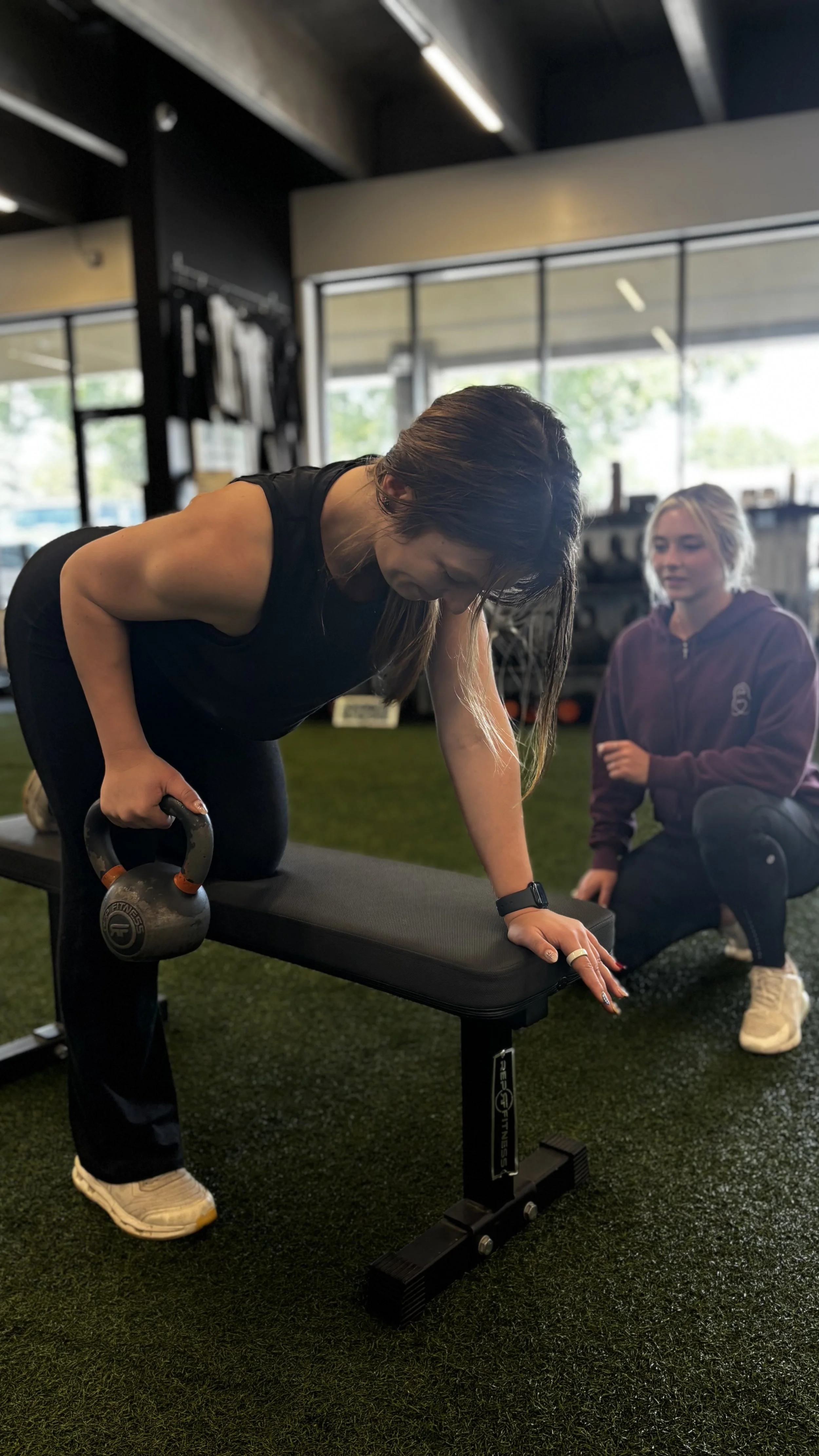 Woman training with Project Fierce personal trainer in Fort Collins.