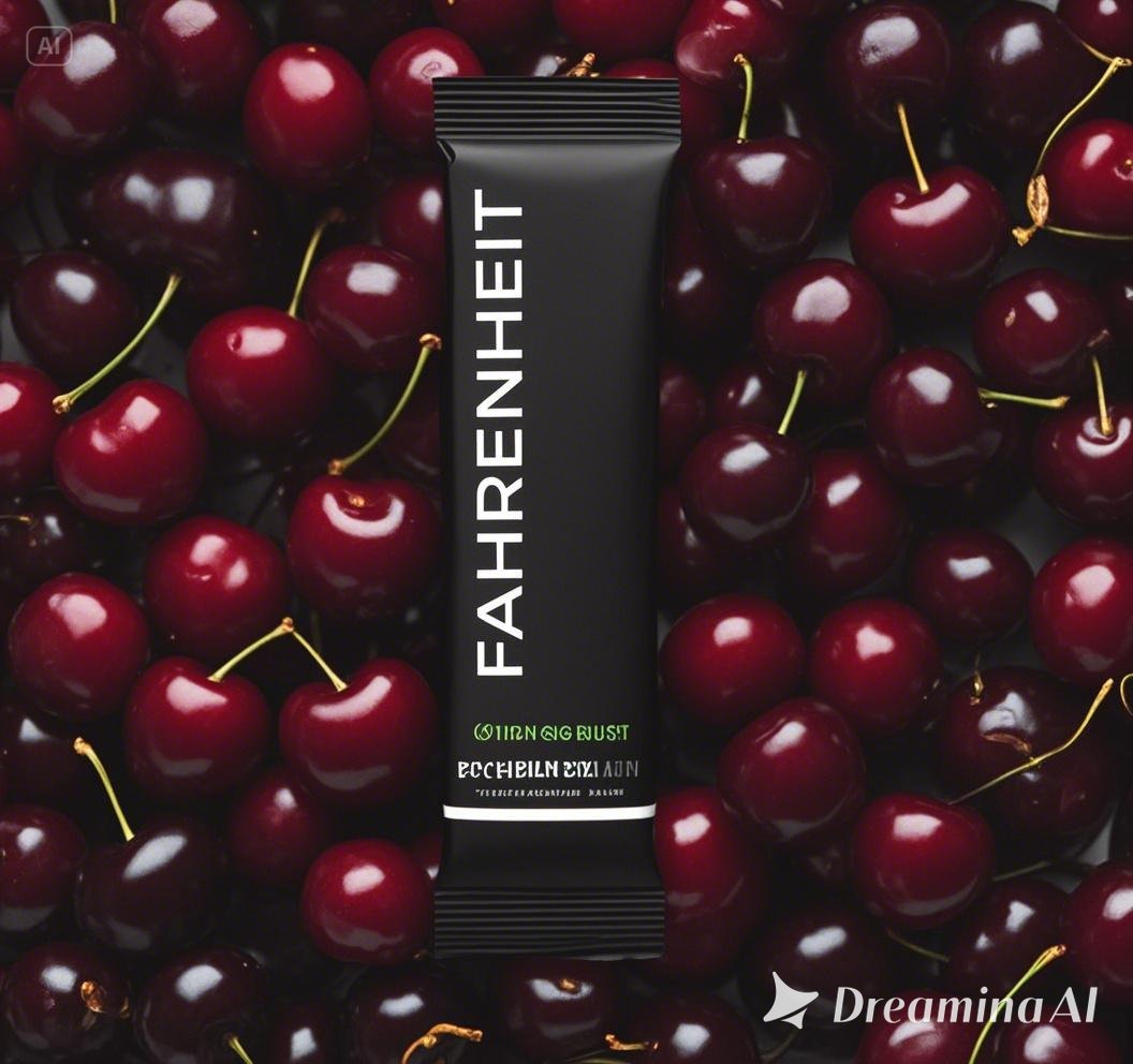 jimeng-2025-05-26-205-Add this photo'' on to a bed of bkack cherries. Make the packet black and keep....jpeg