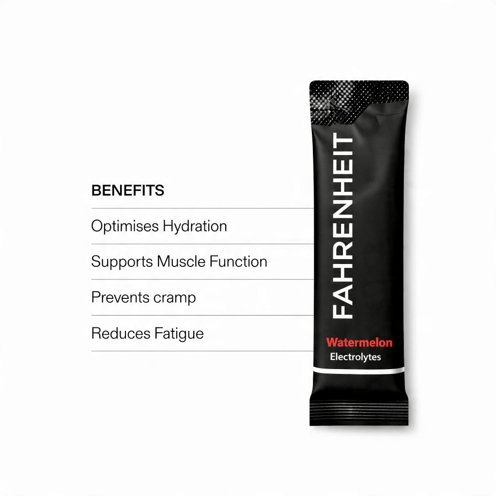 Fahrenheit Electrolytes Watermelon sachet — white background product shot