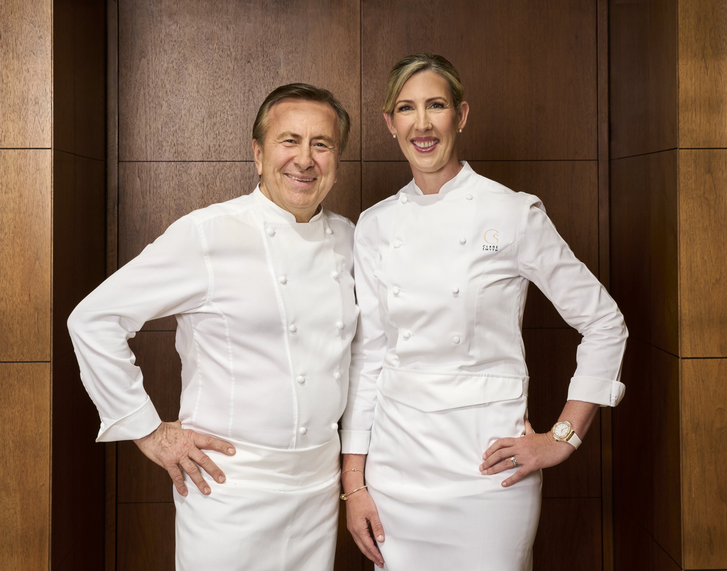 Michelin-starred chefs Clare Smyth and Daniel Boulud