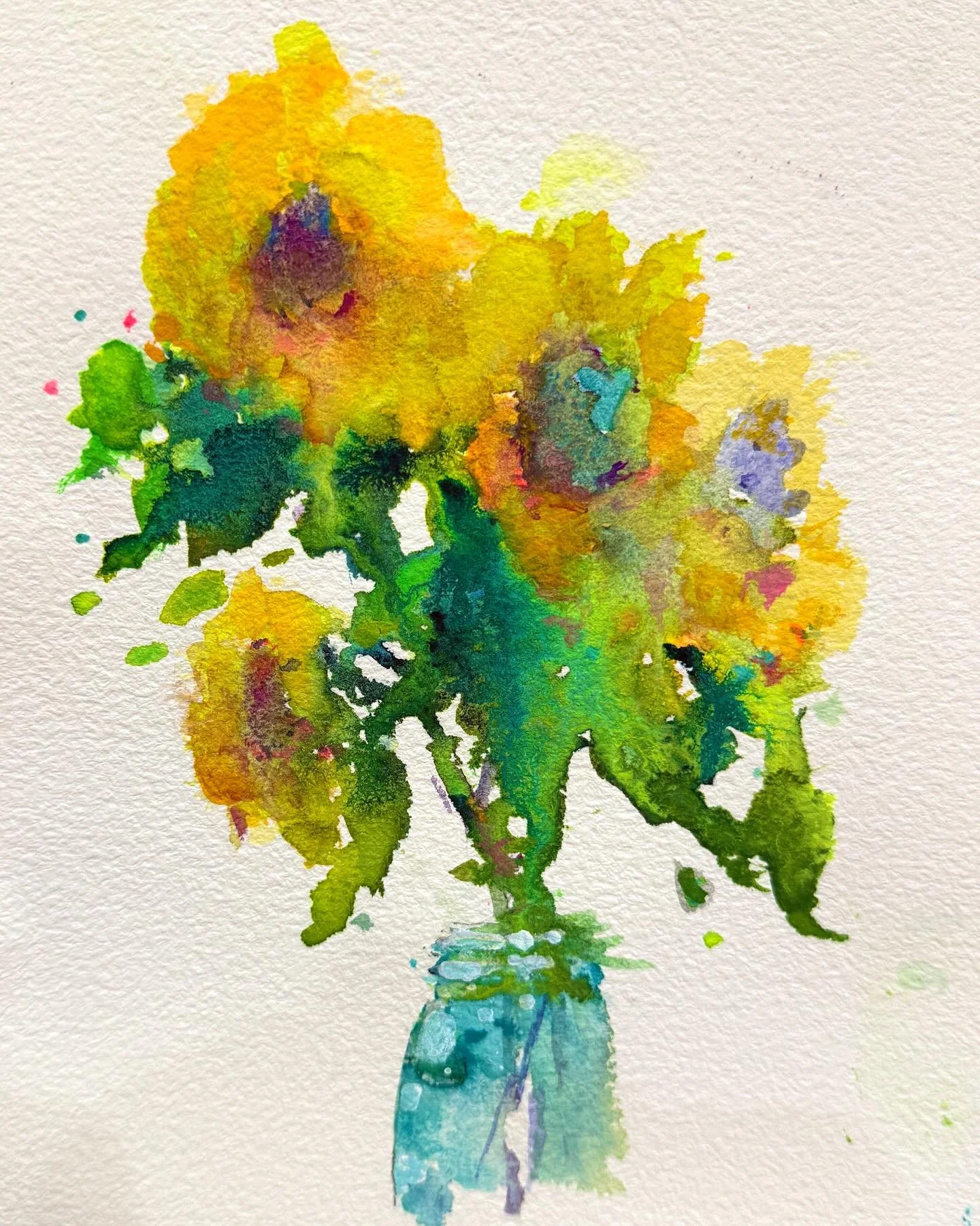 I painted these sunflowers this weekend... painting these sunny flowers always cheers me up 🌻 

#watercolour #watercolourpainting #watercolourart #watercolourist #floralwatercolour #watercolourflowers #aquarelle #watercolorpainting #watercolorart #w