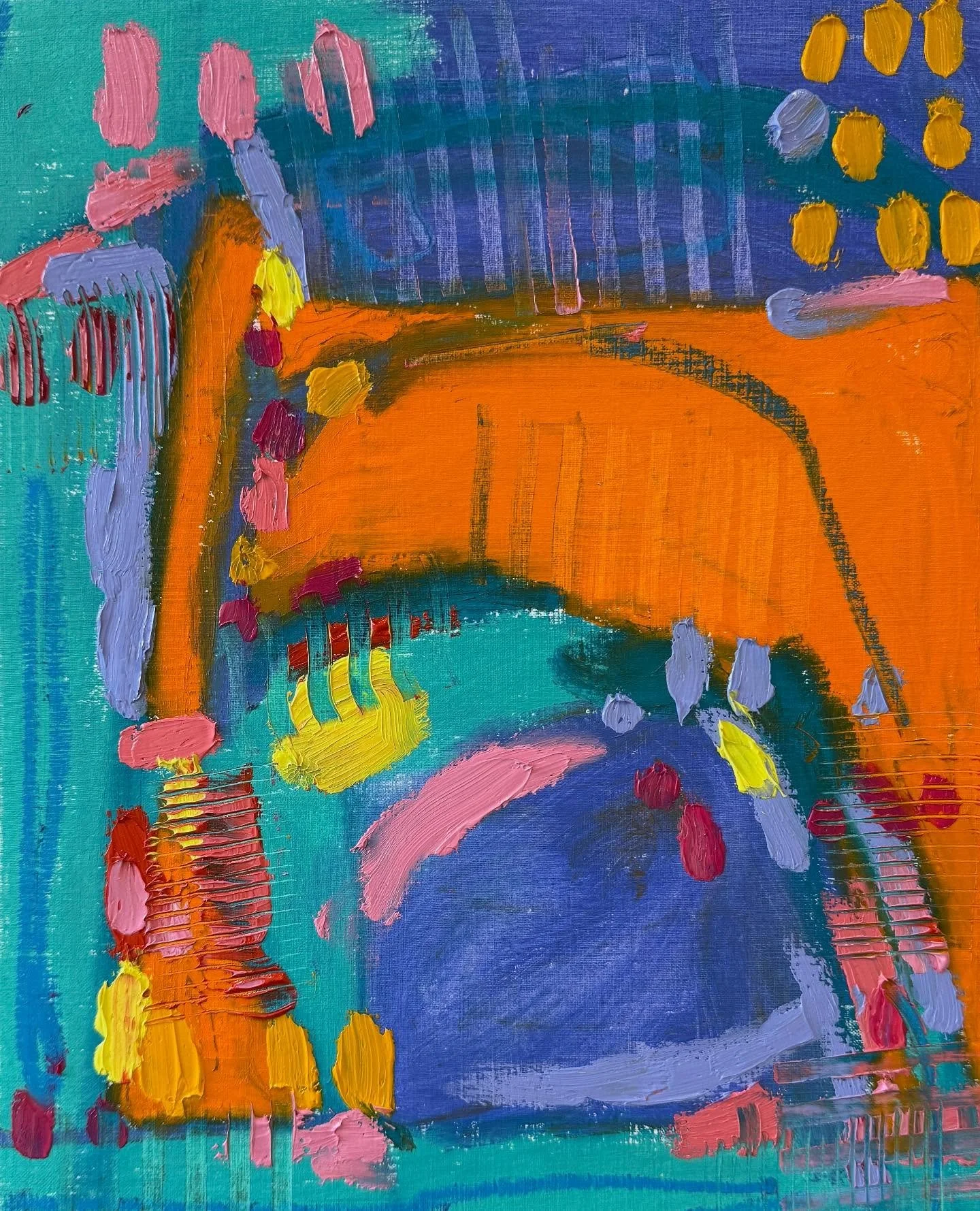 A 10x12&quot; oil on paper I painted this afternoon, using @rfpaints drawing oil sticks.

#abstractpainting #worksonpaper #abstractart #oilonpaper