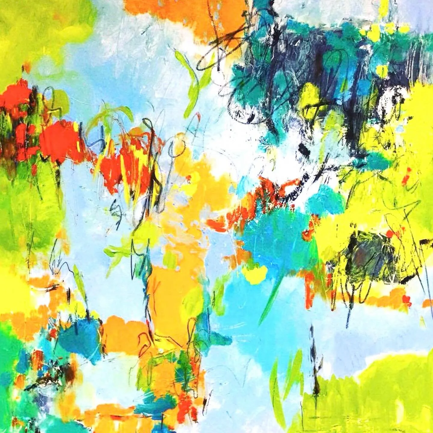 'There's only one way', oil and wax on 28x28&quot; canvas. One from the 2016 archive... almost 10 years ago! How time flies!
This one lives in London now 🇬🇧 
'There's only one way' comes from the Levellers song of the same title, with the rest of t