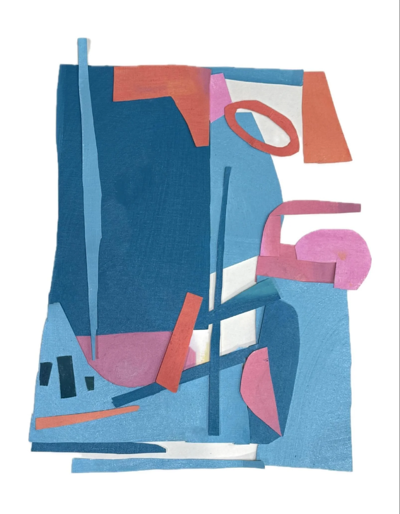 Working in collage today 😊 Oil painted cut papers on A3 paper ✂️ 

#abstractcollage #collage #abstractart #abstractartist