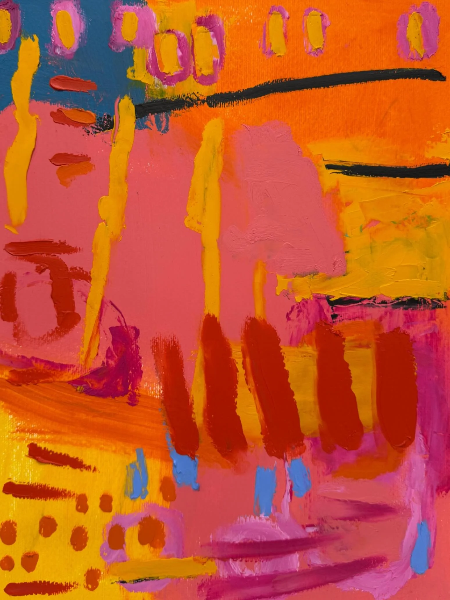 A little Boxing Day brightness for you all! 🌈 I managed to get a little time in my studio today, playing with my most vibrant colours 🎨🌟 

#myhappyplace #gratitude #abstractpainting #abstractart #abstractoilpainting