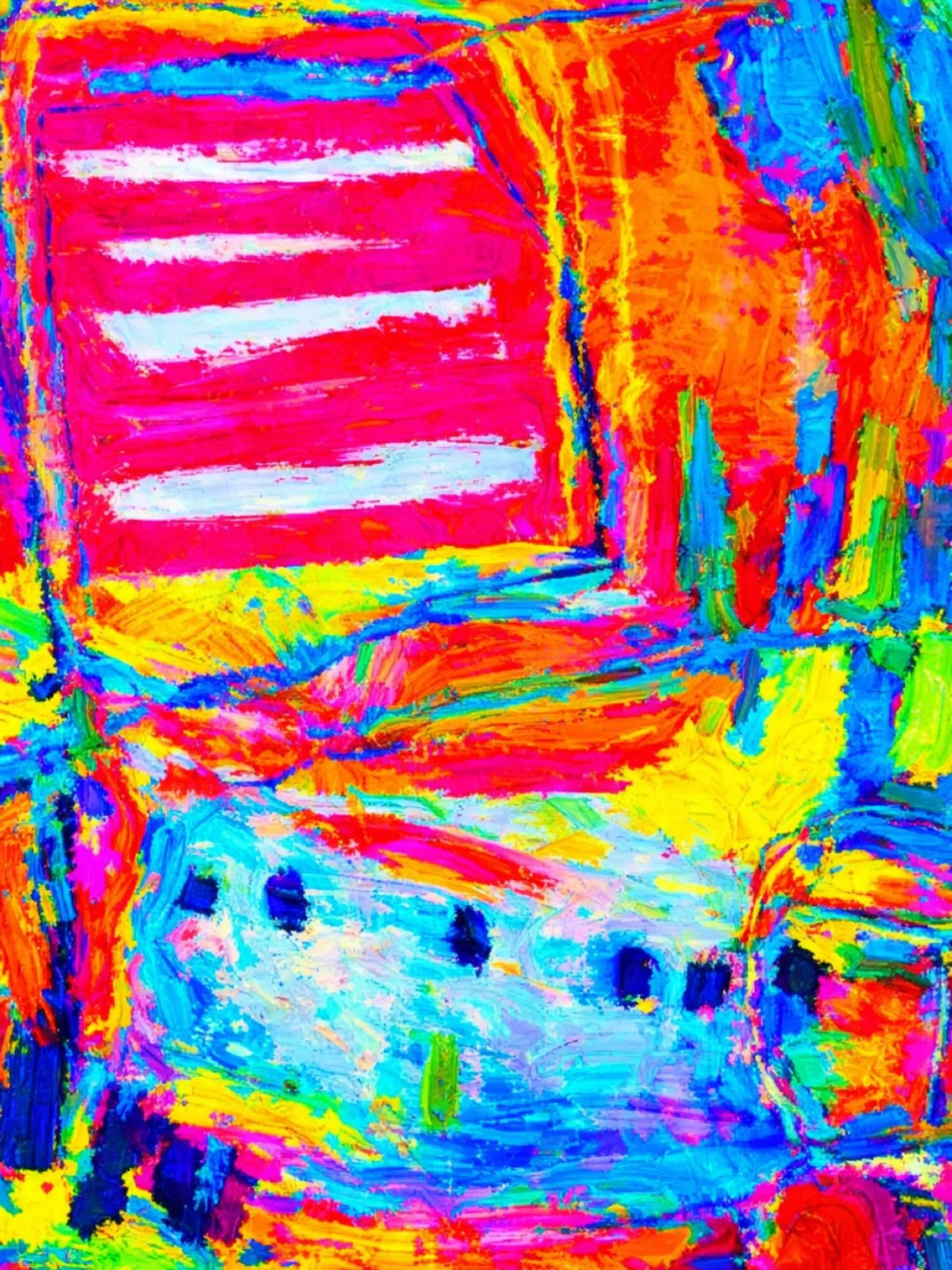 Meet another painting packing a strong punch in the colour and texture side of things! 

#abstractpainting #abstractart #colourfulpainting #colorfulart