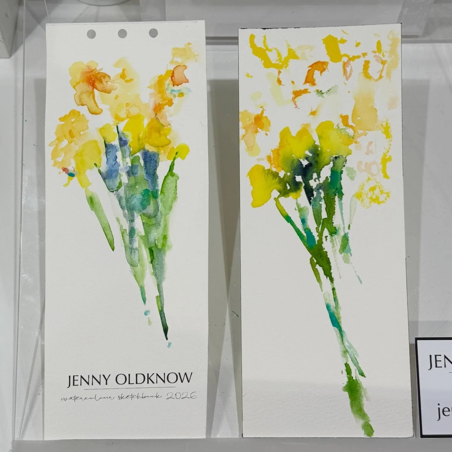 On the &lsquo;easel&rsquo; tonight&hellip; more loose watercolour daffodils. I overworked the last one, so I&rsquo;m determined to keep these as fresh and loose as possible.

#watercolorpainting #watercolourpainting #floralwatercolours #watercolourfl