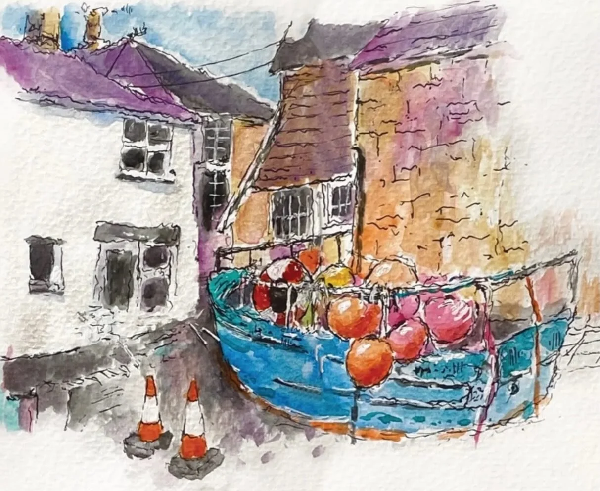 More sketchbook boats from Cornwall 🚤 
 🖊️ 🎨📓

#sketchbook #penandwash #penandwatercolour #penandwatercolor #watercoloursketchbook @moleskine