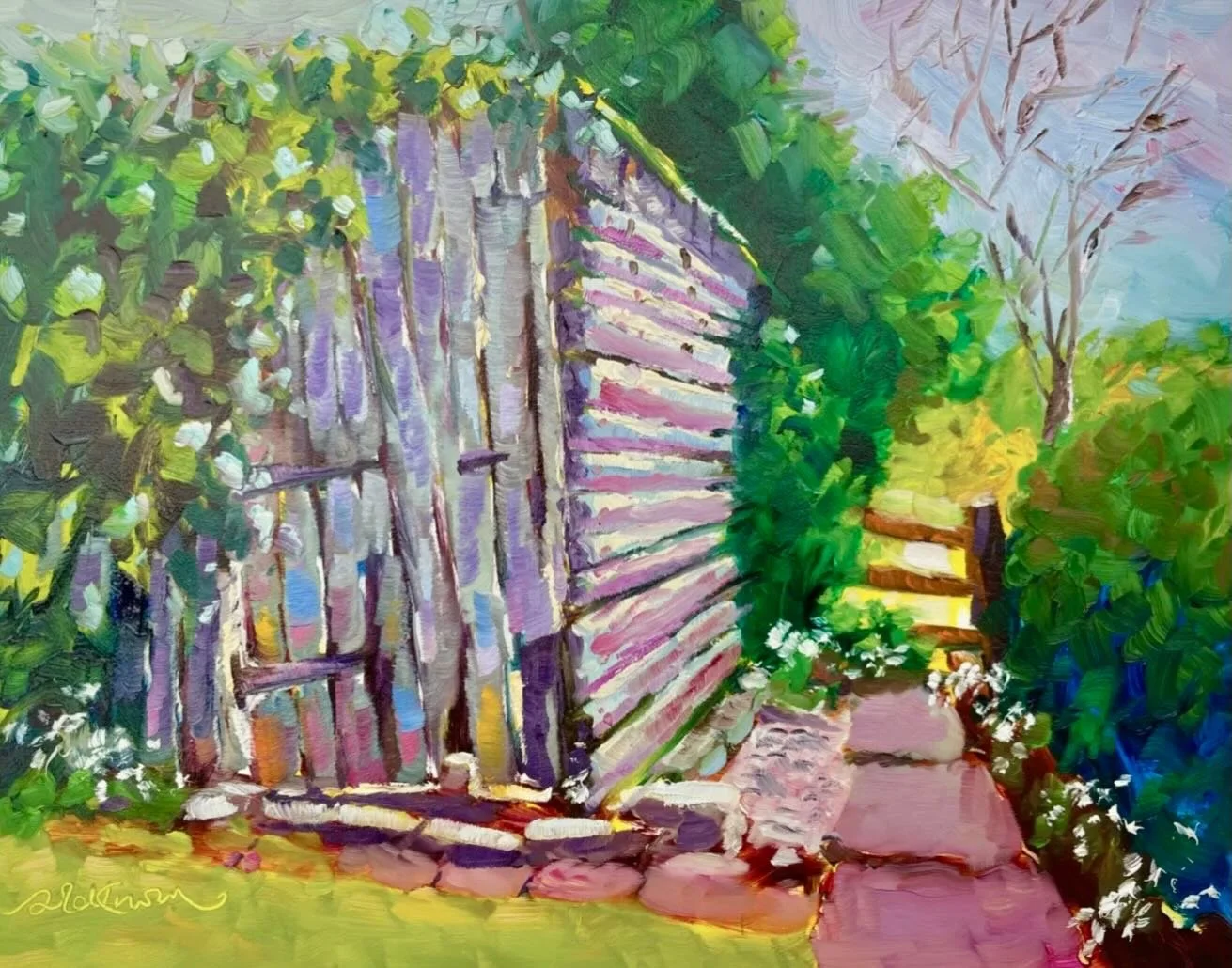 This painting is another one of my early plain air&rsquo;s I&rsquo;ve dug up from the depths of the photos app on my phone! 

It was painted in my parents garden. I love this shed, literally held together by the ivy growing on (and in) it!

#pleinair