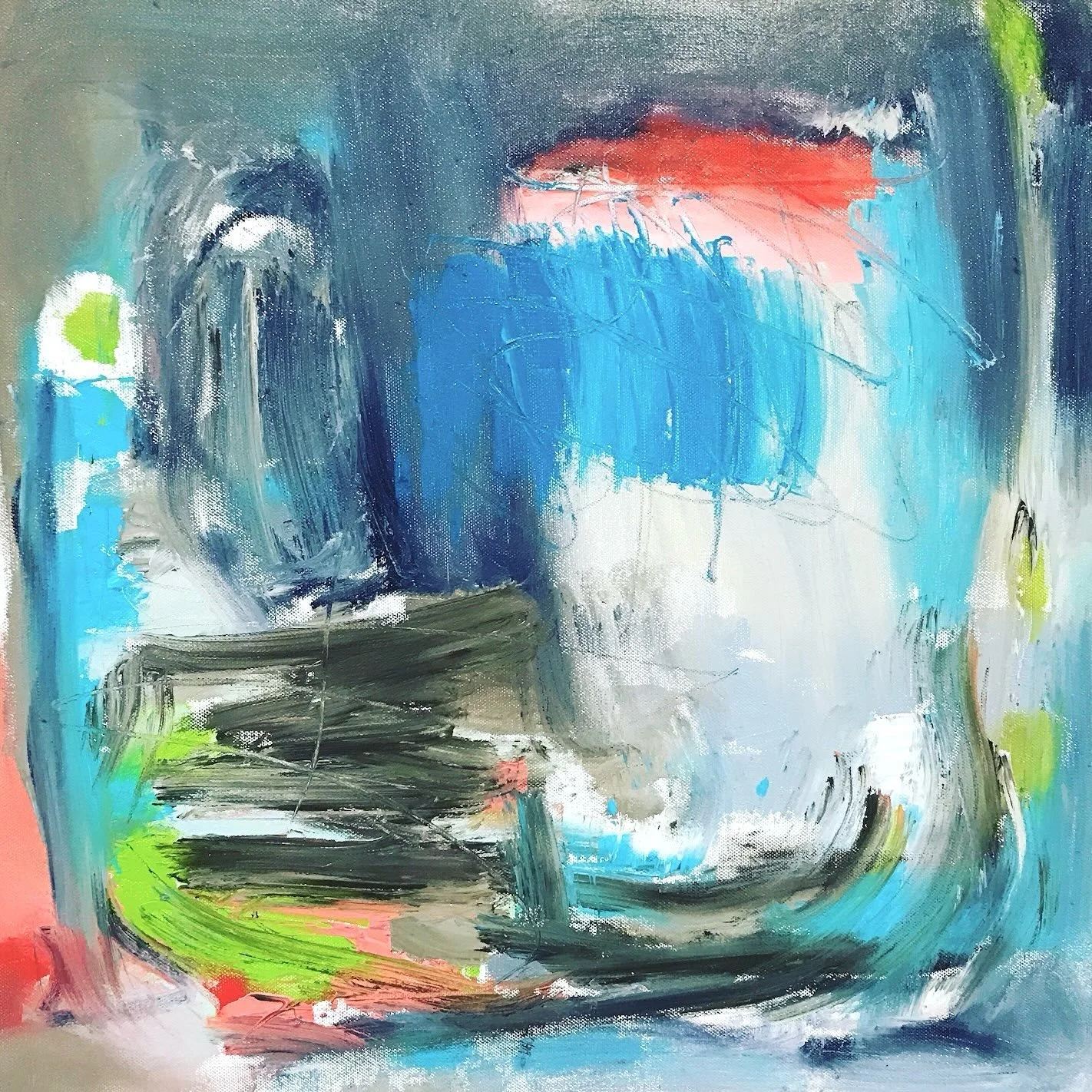 Feeling a bit more braver and badass today sharing this painting. This, as it turns out, is probably one of my favourite paintings I've ever done. I love the colours, the textures and the exuberant, fresh brushwork.... there, I've said it... I love m