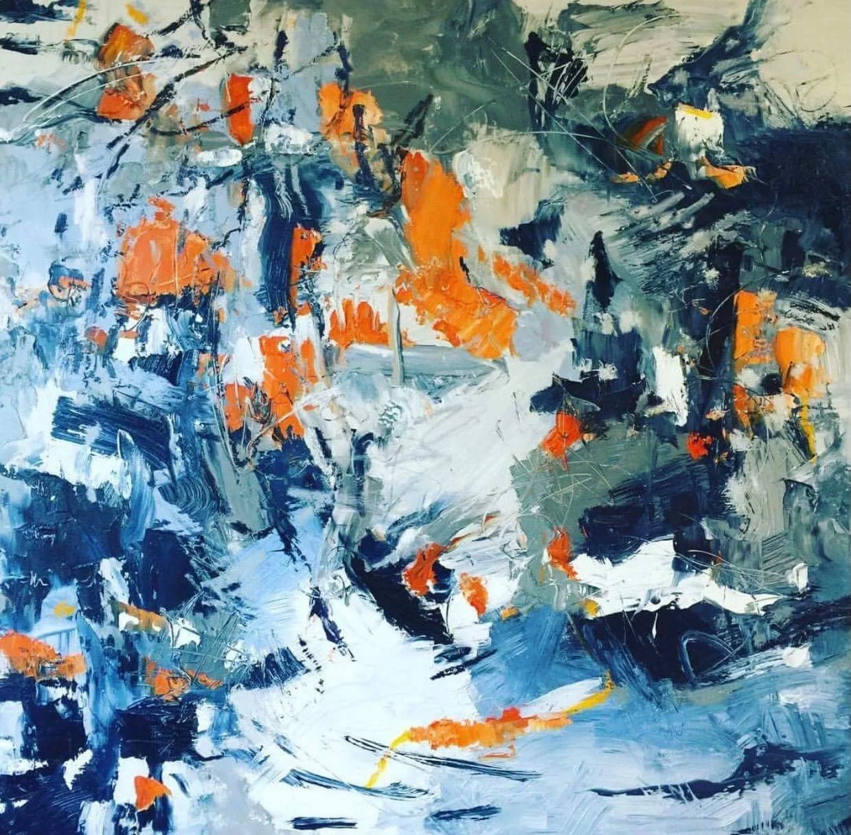 &lsquo;On the periphery, yet regret&rsquo;, oil on 40 x 40&rdquo; canvas.

I&rsquo;m not sure why, but for some reason I&rsquo;m feeling resistance to posting on here. Hesitent to share. Because I cannot put my finger on why, I&rsquo;m just going to 