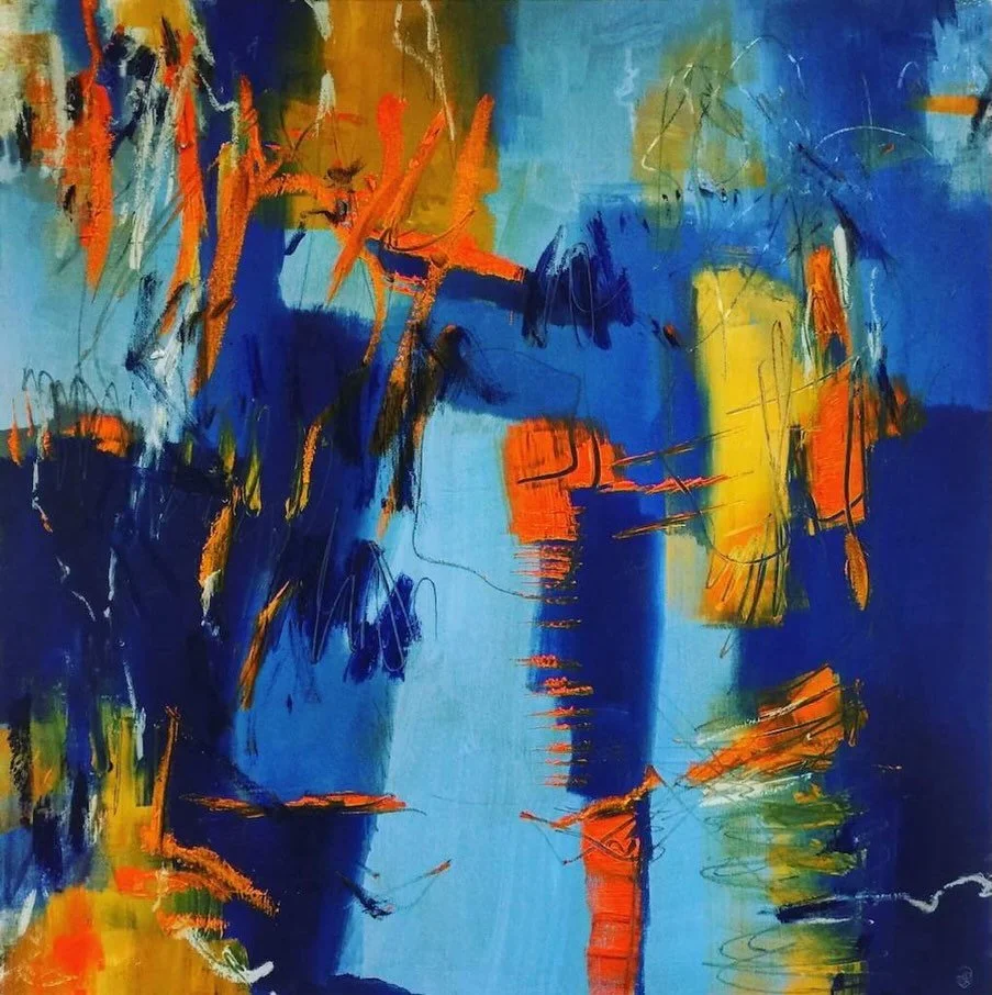 &lsquo;Getting to know you&rsquo; 
Oil on 28 x 28&rdquo; canvas 

Yes, this is my new Instagram account&hellip; 🙄 
 
Anyway, I&rsquo;m Jen Oldknow and I&rsquo;m a painter from Derbyshire, in the middle of England.

My paintings are bold and colourfu