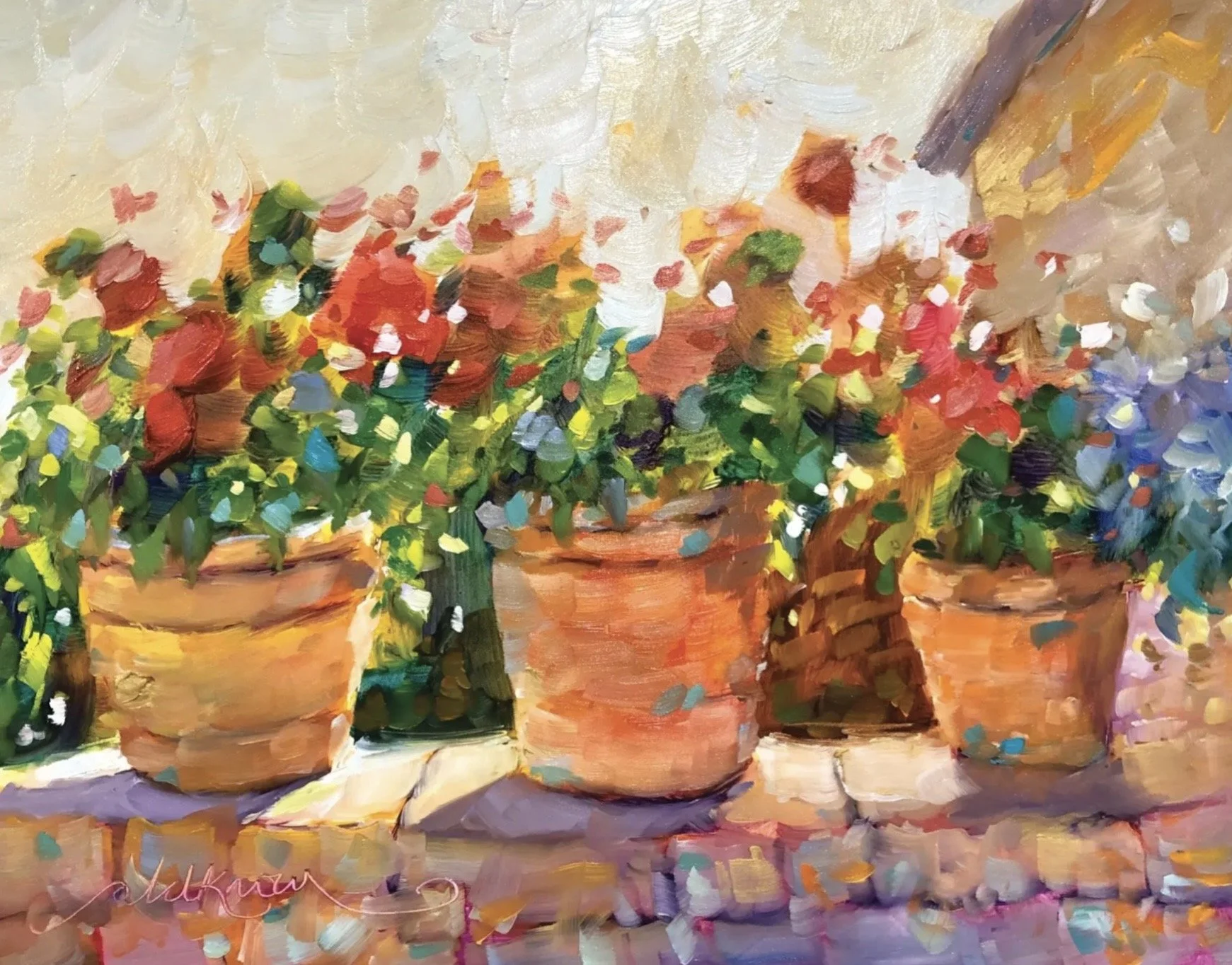  Three pots • oil on 11 x 14" board • sold