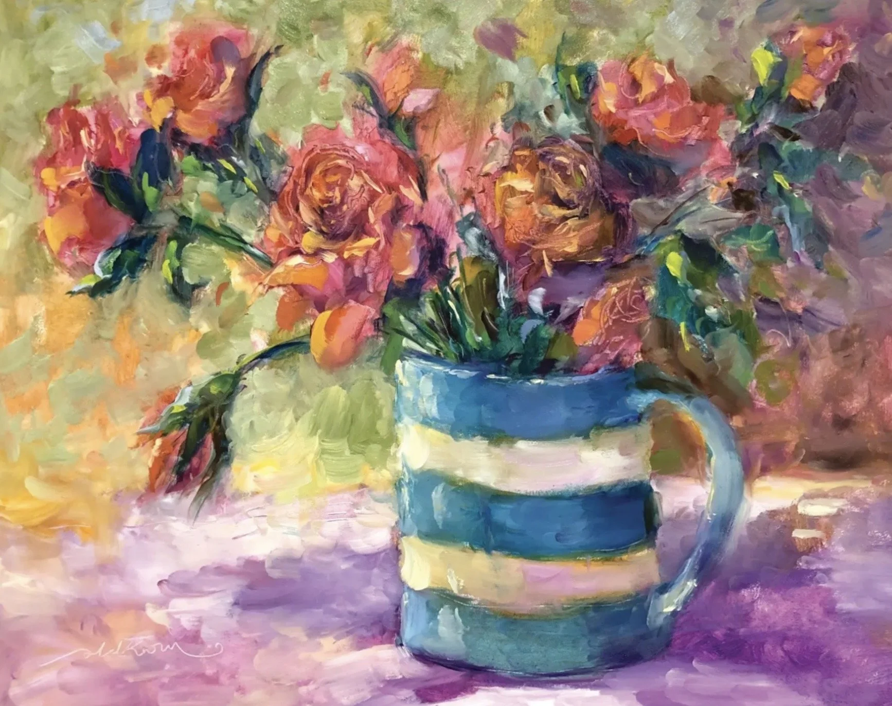 Roses from Dawn • oil on 11 x 14" board  • sold