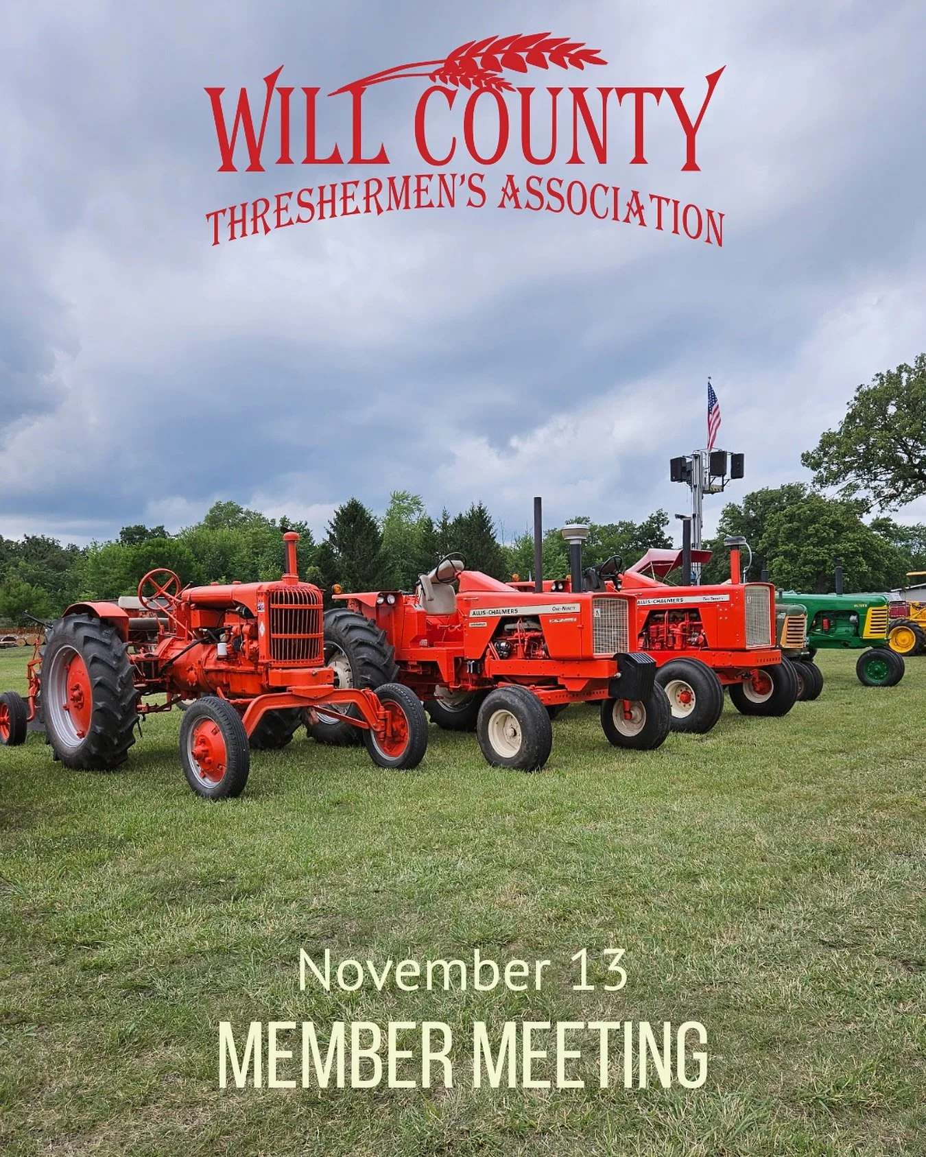 Our next member meeting will be on November 13th, 7PM at the Wilton Center Federated Church.

#Willcountythresh #nonprofitorganization
#farmlife #nonprofitorganizations