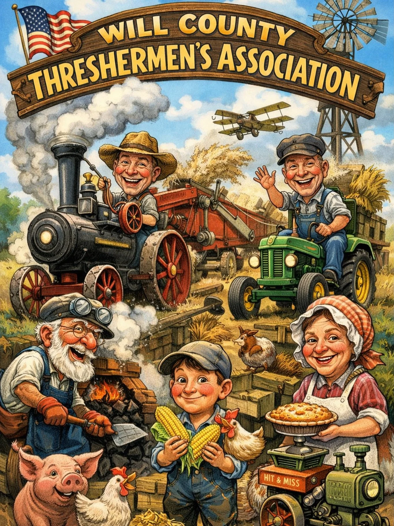 This is what ChatGPT thinks a caricature of the Will County Threshermen&rsquo;s Association looks like. Do you think it nailed the vibe? 😂 🚜