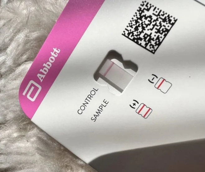 Positive home COVID test