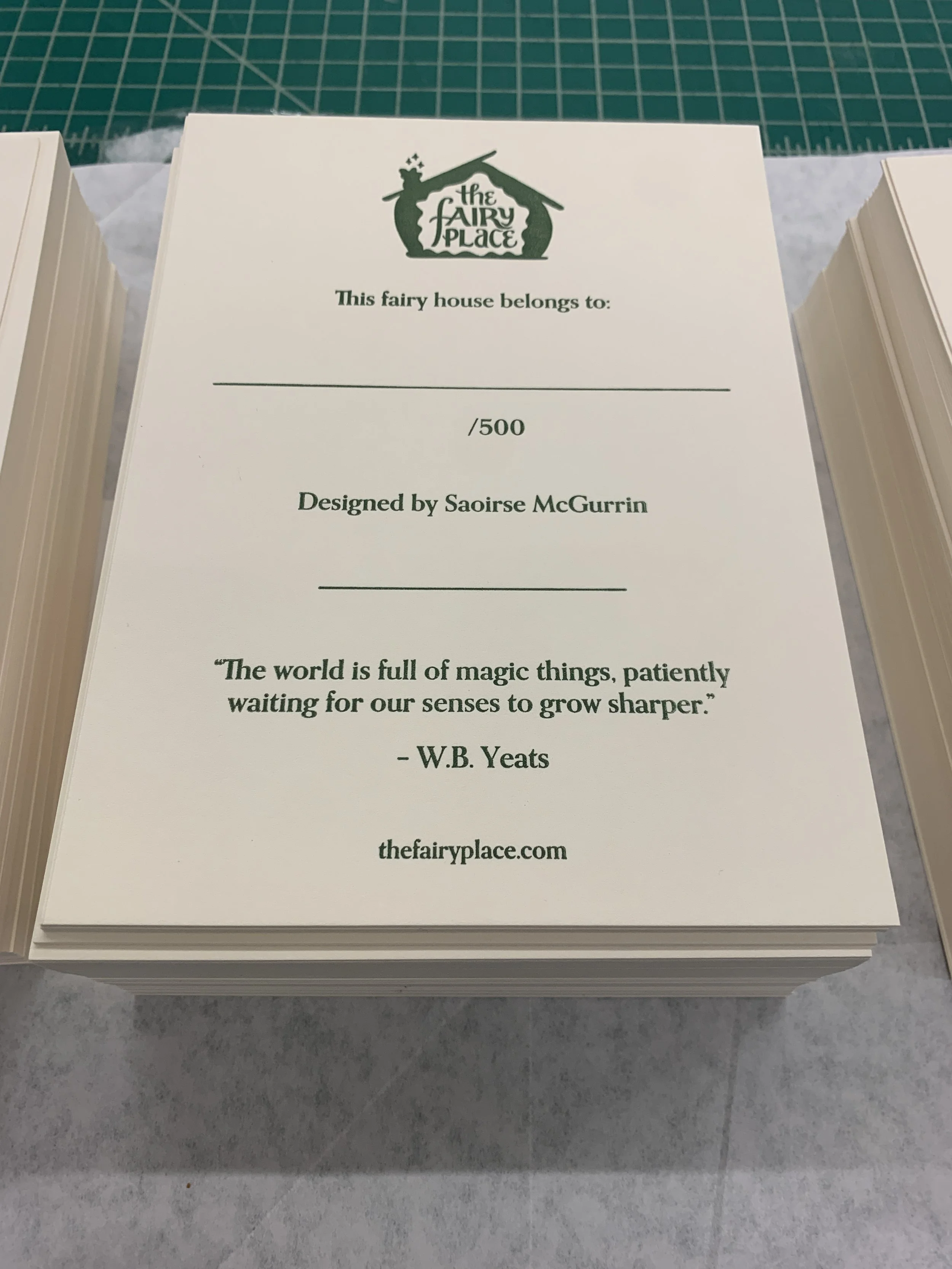 Certificate of Authenticity - 500 pieces