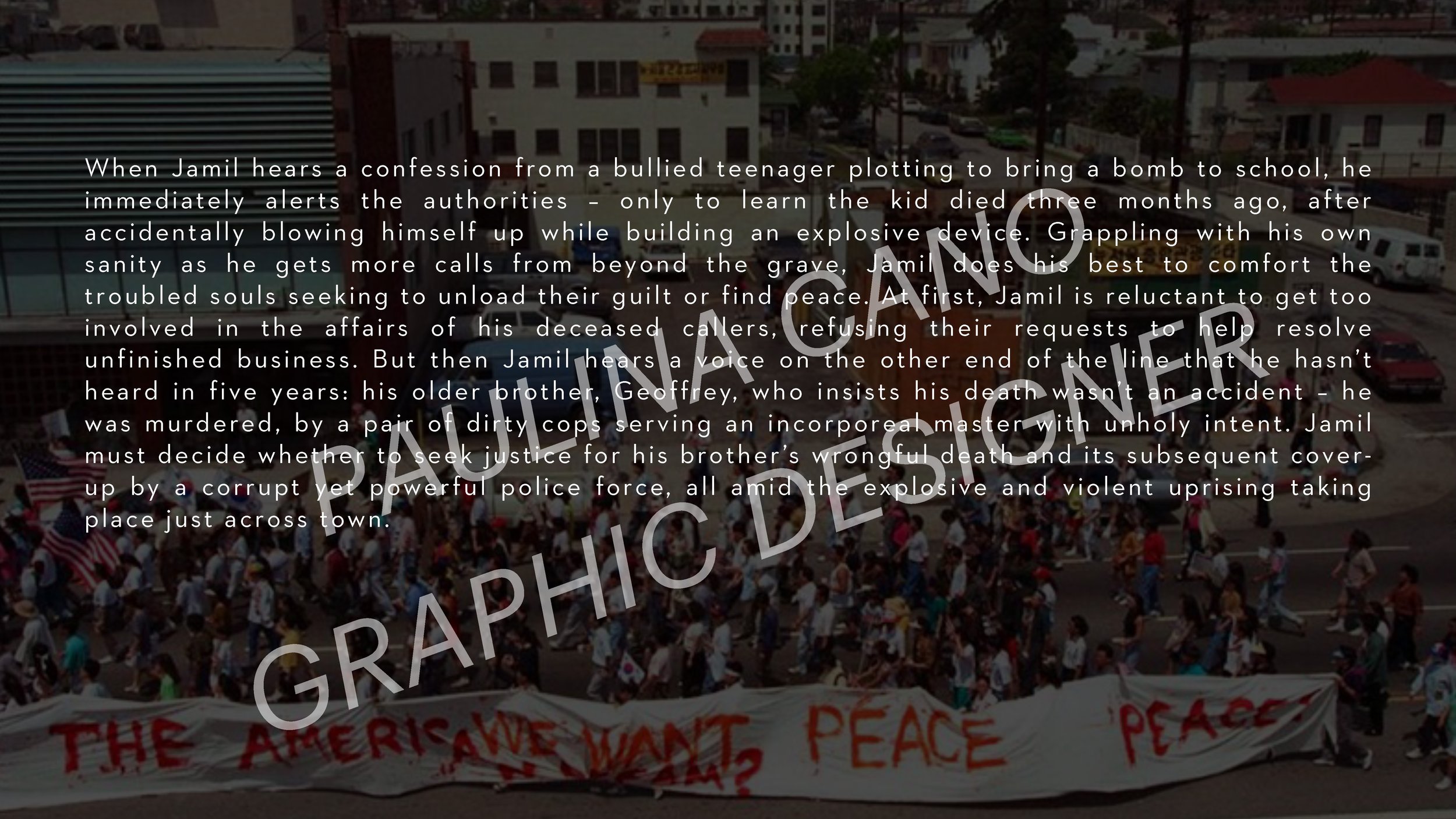 A protest march with a large group of people holding American flags and a banner that reads 'The Americans Want Peace' in red letters.