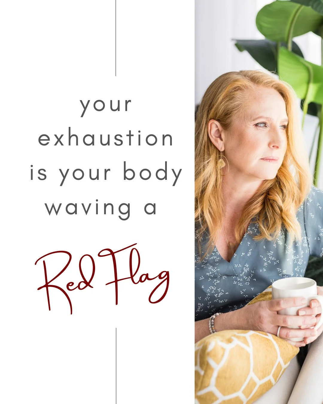 I used to think being exhausted in midlife was just my new normal.

Like somehow I'd missed the manual on how to not fall apart every afternoon. How to have energy past 2pm. How to not want to live in sweatpants with my hair in a ponytail every singl