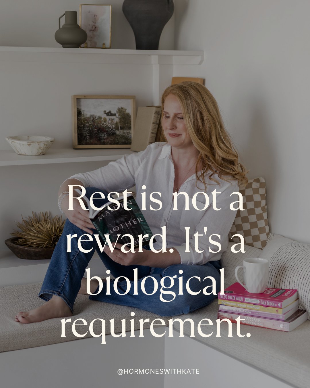 Let me say this clearly: rest is not a reward for getting everything done. Rest is a biological requirement for your hormones to work.

Your body doesn't care about your to-do list. It doesn't care that you have three meetings, two kids, and a pile o