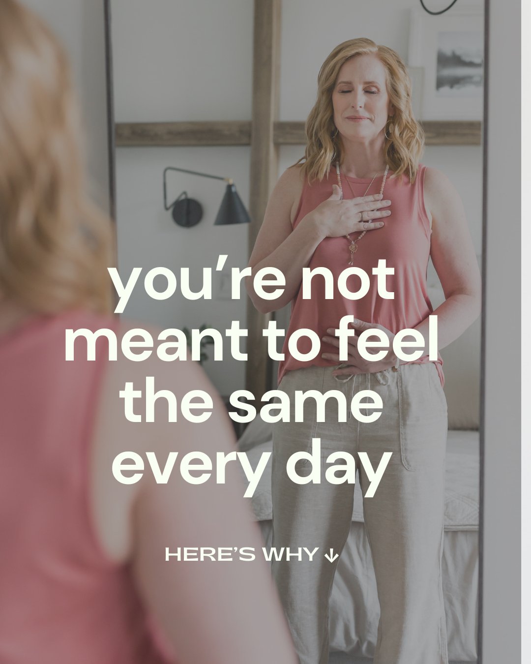 What if I told you that you're not meant to feel the same every day?

That the exhaustion you feel one week and the energy you have another week isn't random&mdash;it's cyclical. That the irritability before your period, the creativity mid-cycle, the