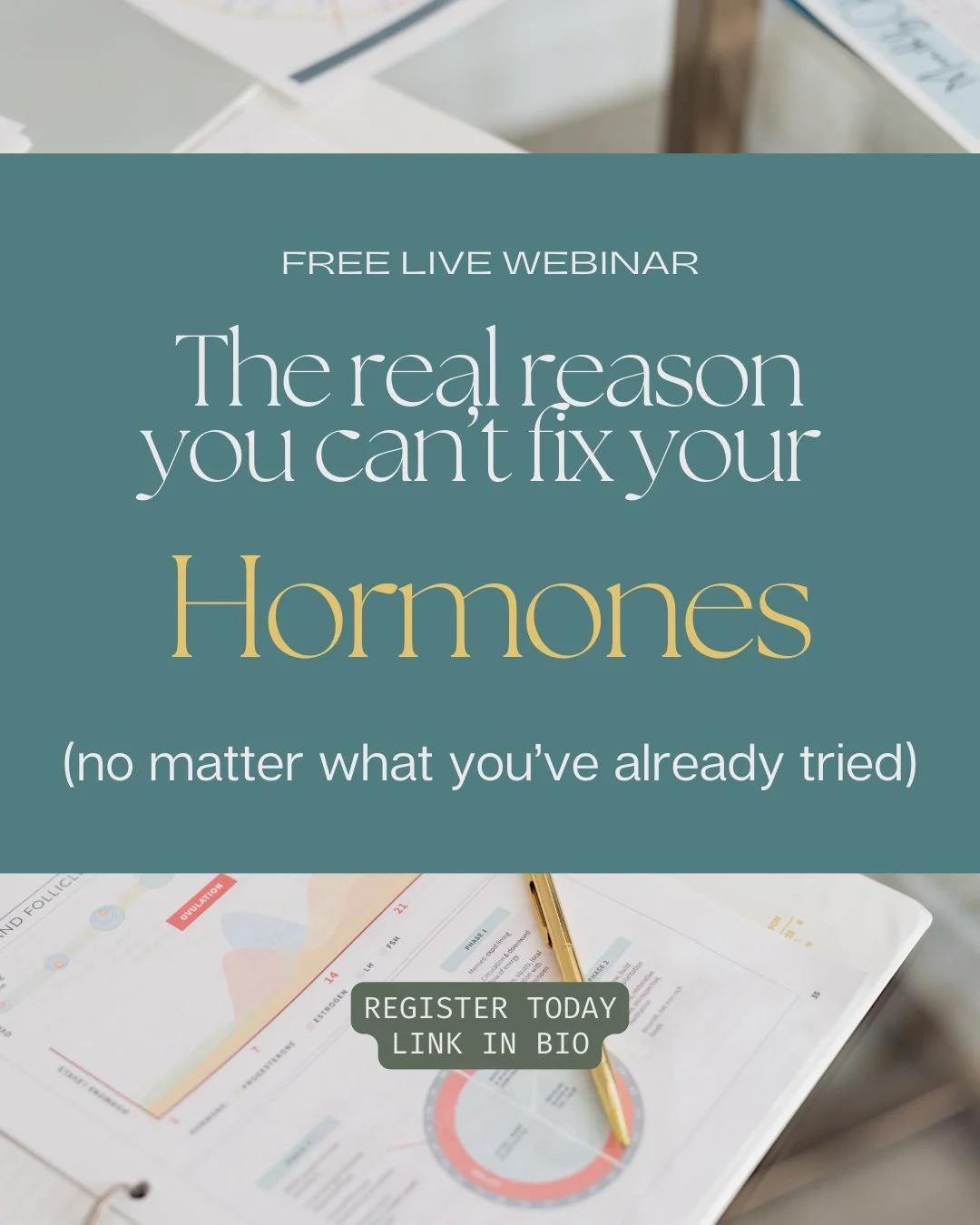 What if the reason you can't fix your hormones has nothing to do with what you're doing &mdash; and everything to do with something no one has named for you yet?

Because you've been trying. The supplements, the diet changes, the cycle tracking. And 