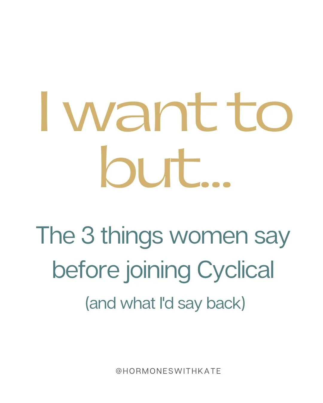 If you're on the fence about Cyclical, let's talk about it.

Because I know that voice. The one that says "I want to&hellip; but."

"I don't have time." &mdash; After 12 weeks at just over an hour a week, you get 6 months of integ