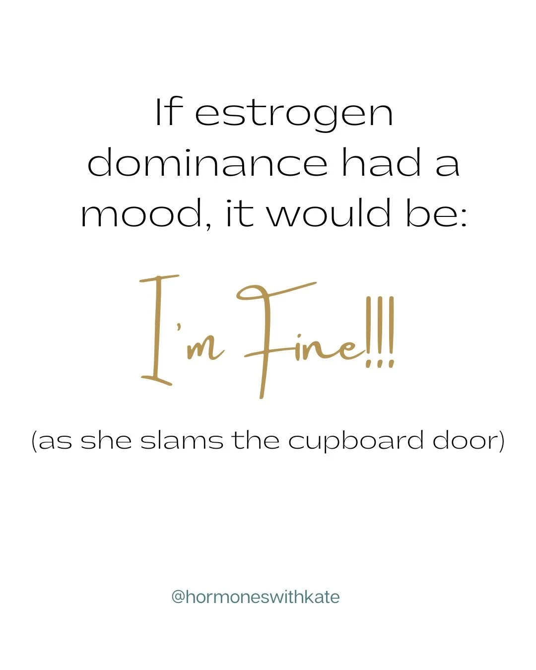 Ever feel like your emotional volume is stuck on HIGH?

Bloated for no reason?

PMS mood swings that make you question your entire personality?

Welcome to estrogen dominance&mdash;where your hormones are being&hellip; a little extra.

You're not dra