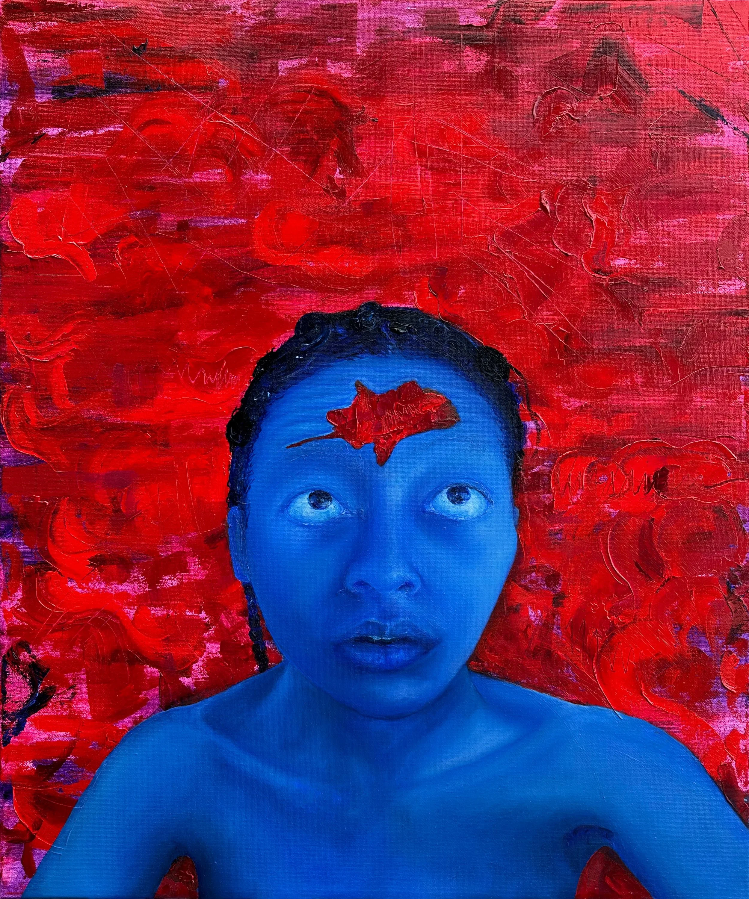 "Untitled in Ashes"  20 x 24 inches. Oil and Acrylic on Canvas.