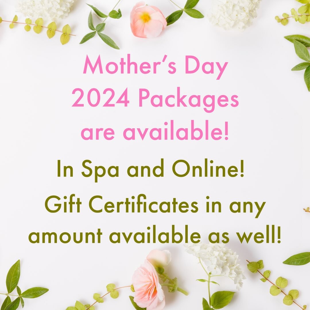 We have our Mother&rsquo;s Day packages ready! Thank you for your patience in this! We have been getting inquiries and wanted to post it as soon as they were available! They can be purchased in the Spa as well as on our website at lookworthy.com! Tre