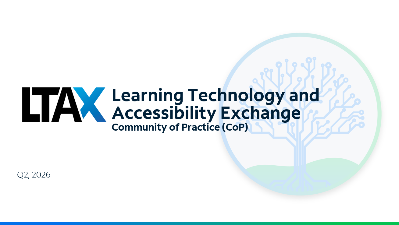 Select this image to view the title slide for a community of practice I founded and host quarterly.