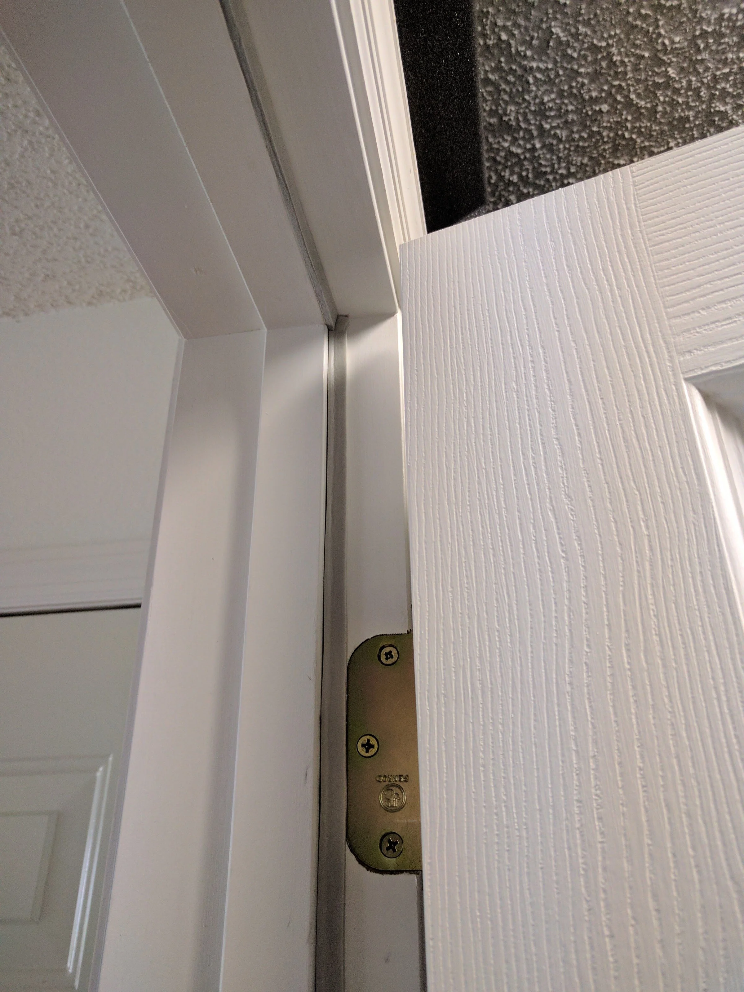 Added a seal around the door to keep air from coming through and eliminate additional sound.