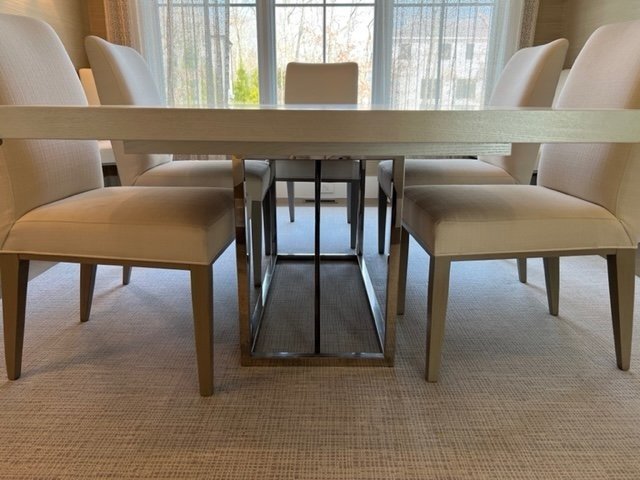 Wood &amp; Chrome Dining Table 