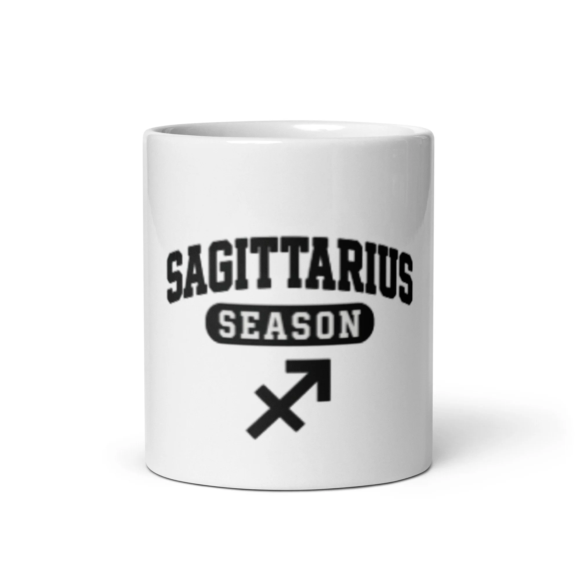 SAGITTARIUS SEASON White glossy mug