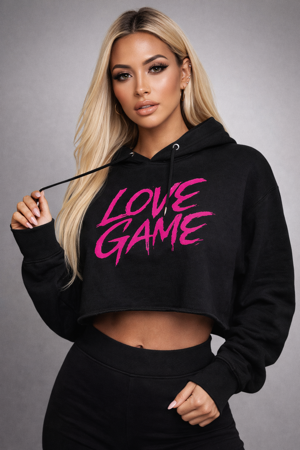 Lover Game Crop Hoodie