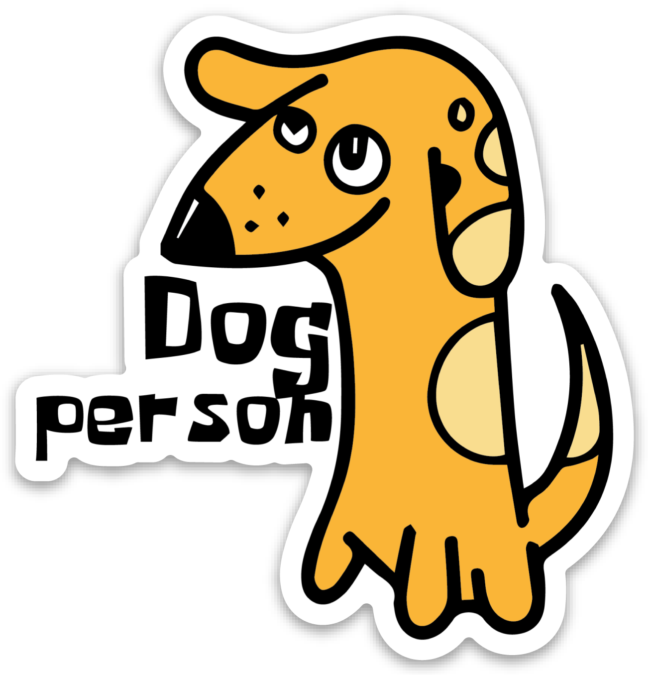 'Dog person' sticker