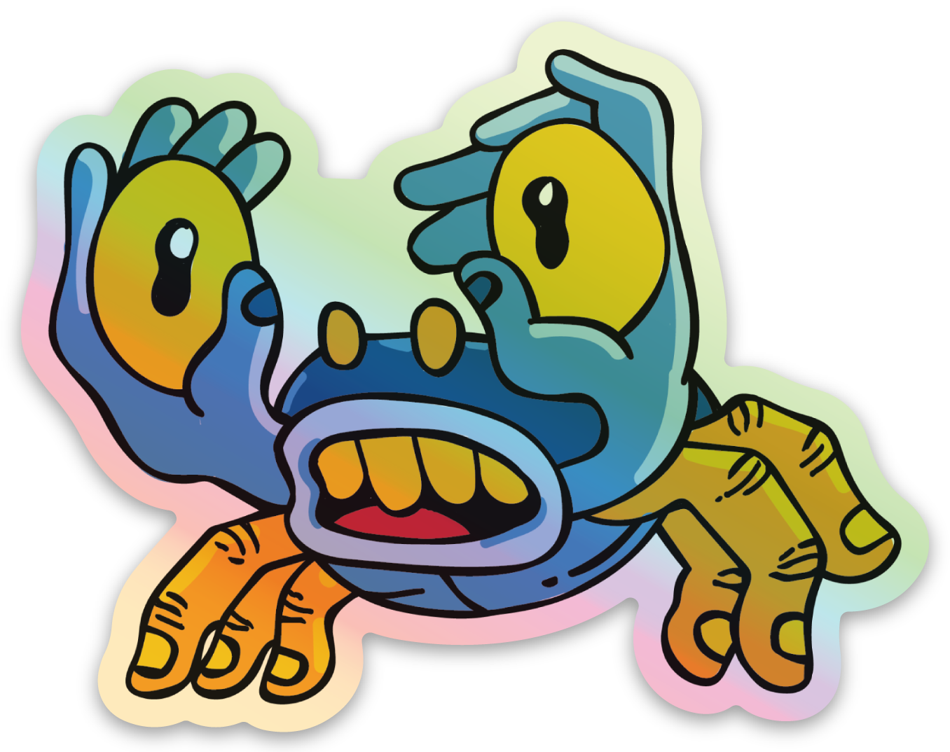 'Crab fingers' sticker
