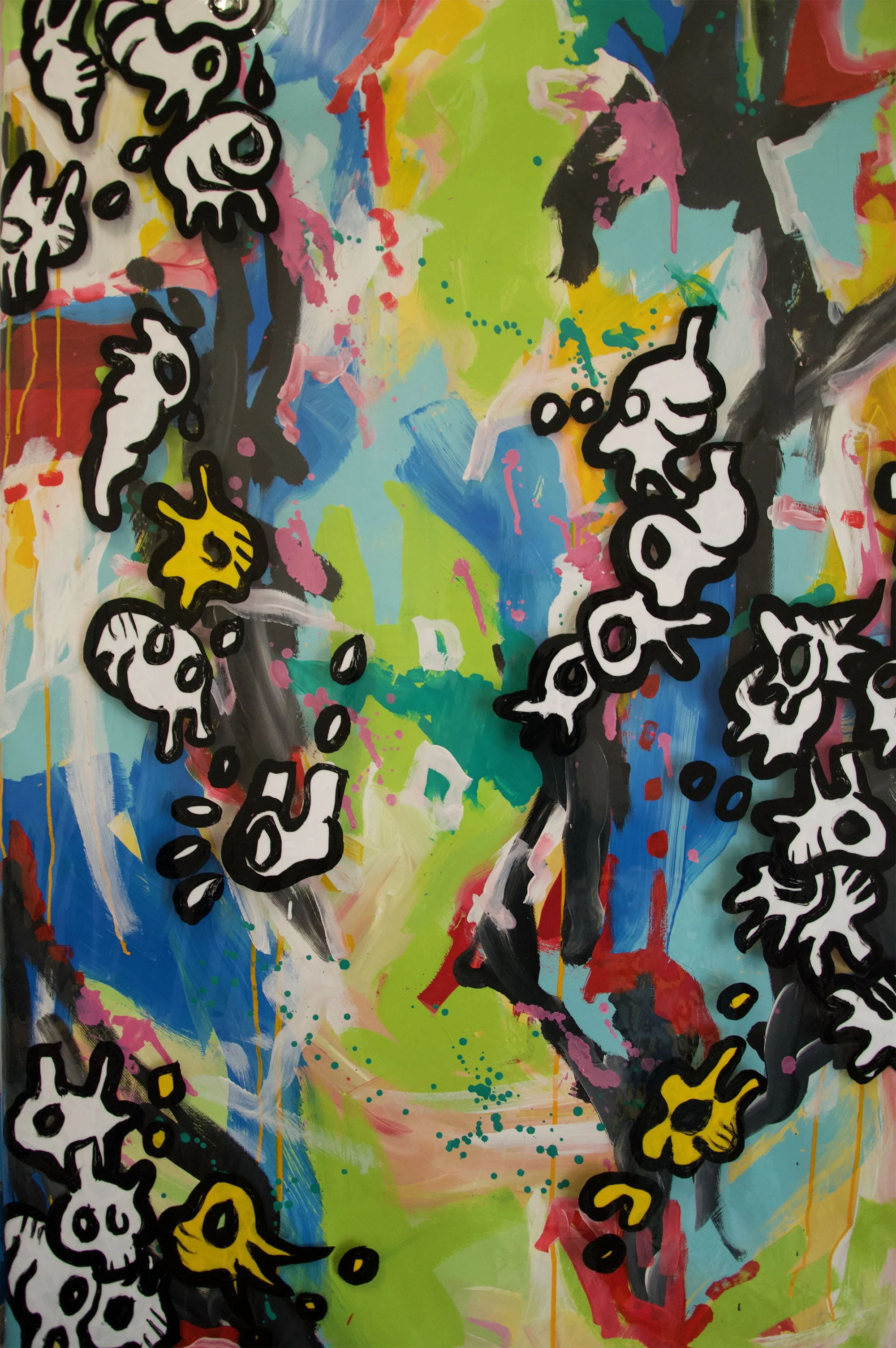 Semi abstract, colourful painting