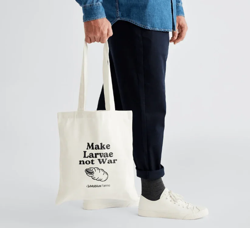 Merch Make_Larvae_Not_War_Tote_Bag_Mock_Up_1.png.webp