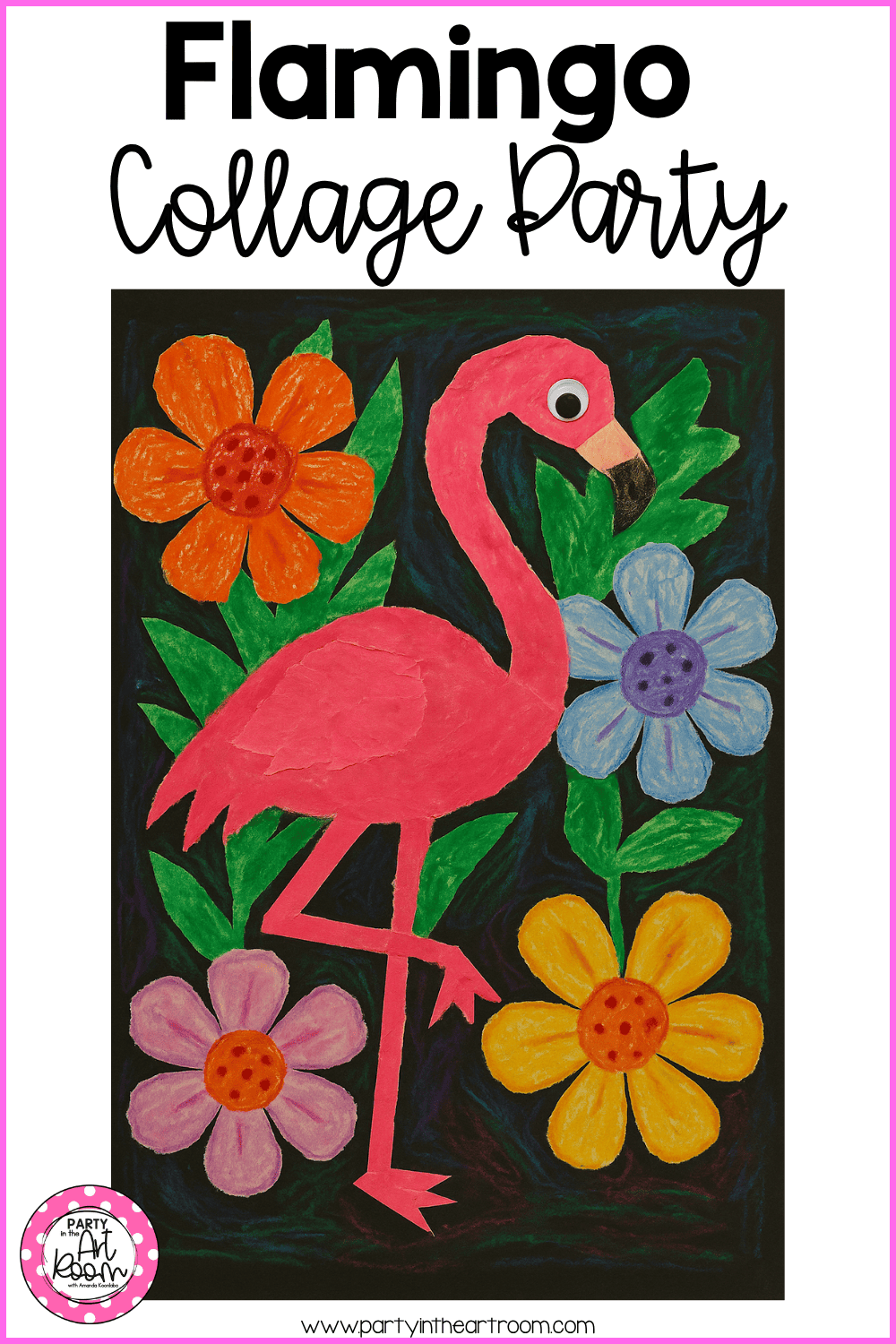 Flamingo Collage Party for Kids: Bright Colors, Big Smiles, and Glue Galore