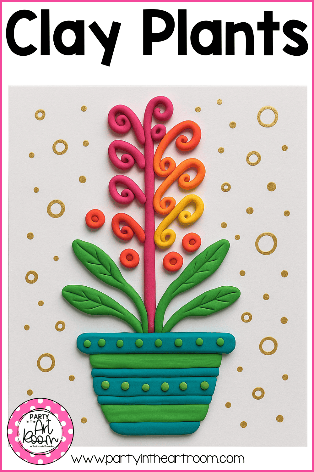 Clay Plant Art Project for Kids: A Colorful, Squishy Lesson in Line and Shape
