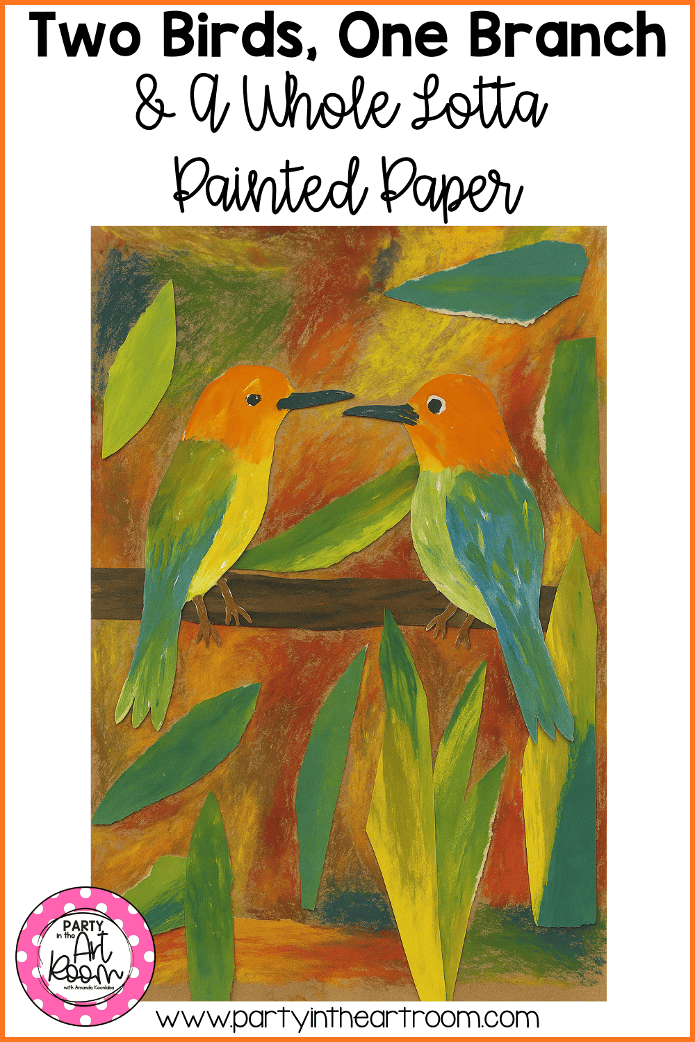 Two Birds, One Branch… and a Whole Lotta Painted Paper