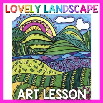 Art Lesson: Lovely Landscape | Art Project for Kids