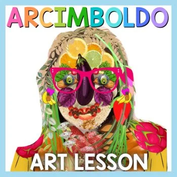 Arcimboldo Food Faces Art Lesson, Writing Prompts Art Sub Plans
