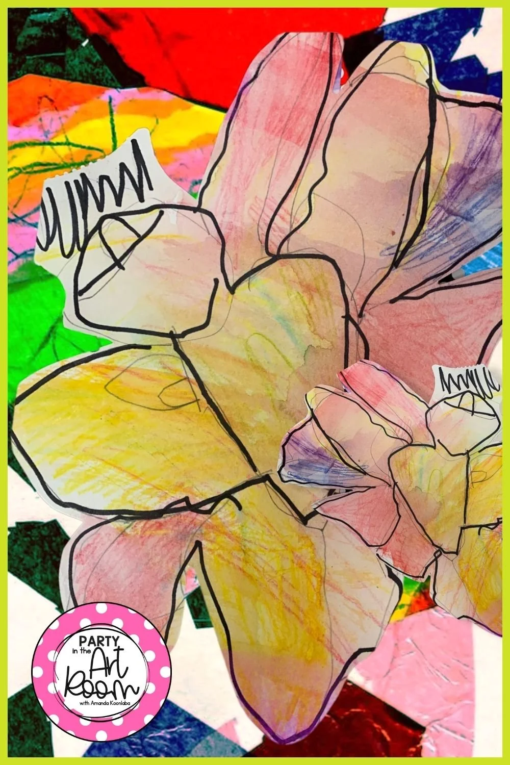 Simple Abstract Spring Art 3 Beautiful and Surprisingly Easy Spring Art Activities — Party in the ...