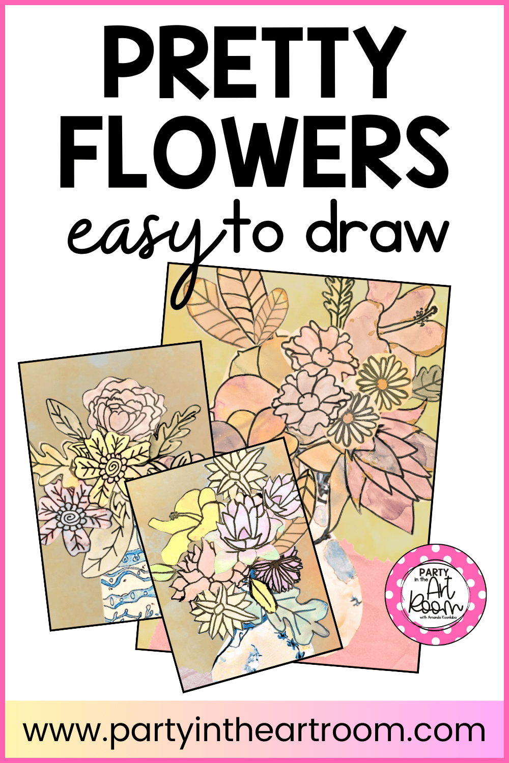 Pretty Flowers - That Are Easy to Draw - with Muted Color Palette